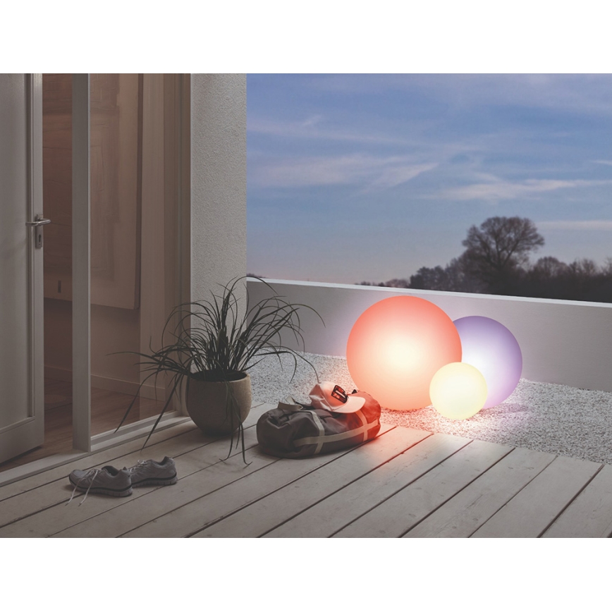 Eglo 55786 - LED RGBW Välivalgusti MONTEROLO-C 1xE27/9W/230V 2700-6500K IP65 d. 30 cm + kaugjuhtimispult
