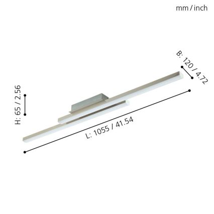 Eglo 55971 - LED RGBW hämardatav laelamp FRAIOLI-C LED/34W/230V 2700-6500K mattkroom + kaugjuhtimispult