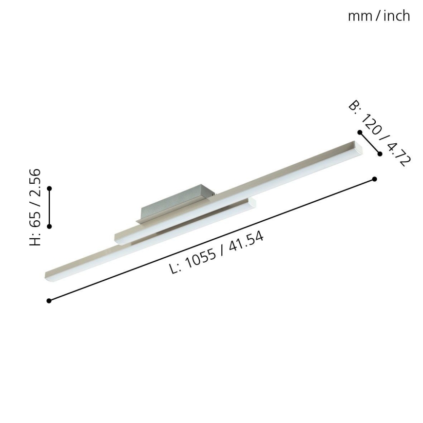 Eglo 55971 - LED RGBW hämardatav laelamp FRAIOLI-C LED/34W/230V 2700-6500K mattkroom + kaugjuhtimispult