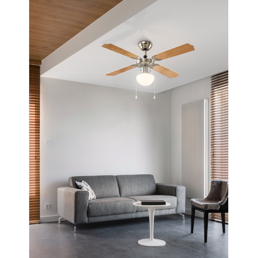 Eglo 56035 - LED laeventilaator 1xE27/4,9W/230V 3000K läbimõõt 106,6 cm