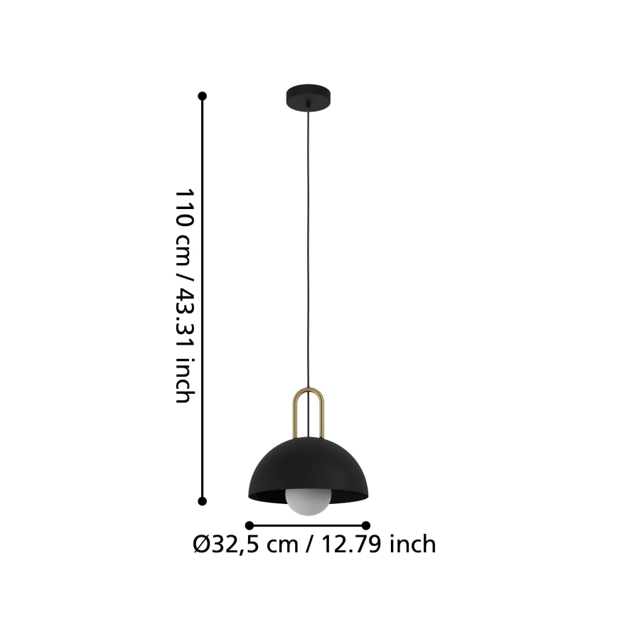 Eglo 56459 - Ripatsvalgusti CALMANERA 1xE27/40W/230V must
