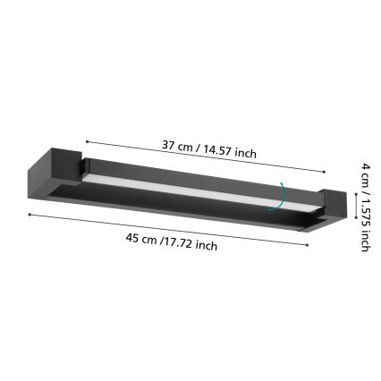 Eglo 56464 - LED Peeglivalgustus vannituppa GEMILIANA LED/8,9W/230V 4000K 45 cm IP44