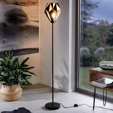 Eglo 62838 - Põrandalamp CARLTON PRO 1xE27/60W/230V must