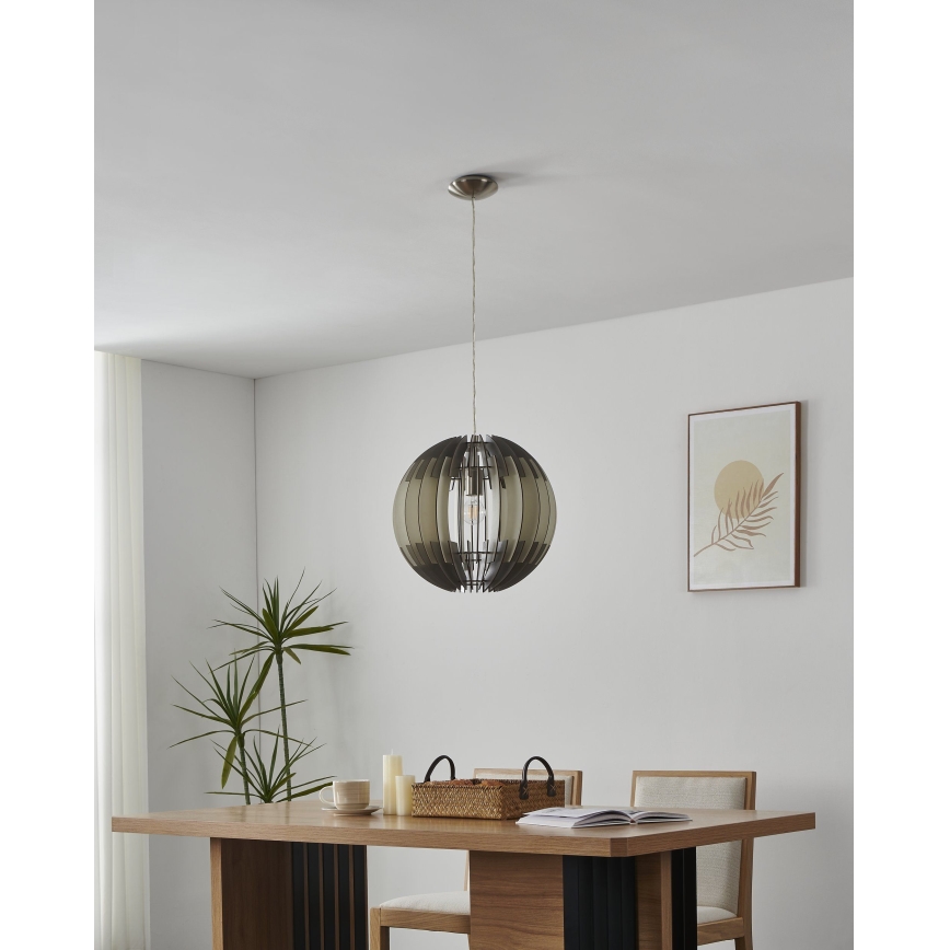 Eglo 63256 - Ripplamp kaabliga OLMERO PRO 1xE27/60W/230V Ø 40 cm hall/valge