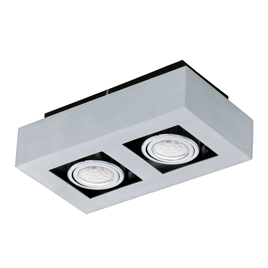 Eglo 64695 - LED Kohtvalgusti LOKE PRO 2xGU10/5W/230V 3000K matt kroom