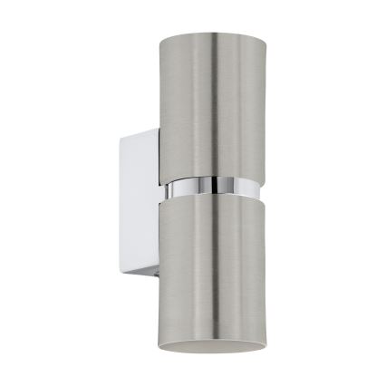 Eglo 64794 - LED Seinavalgusti PASSA PRO 2xGU10/3,3W/230V 3000K matt kroom