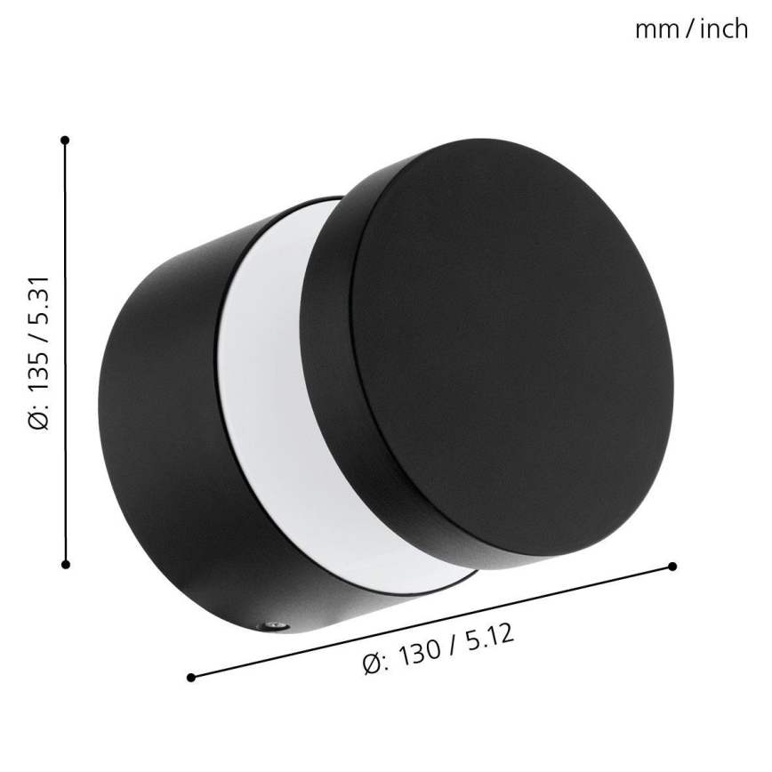 Eglo 65038 - LED välisseinavalgusti MELZO PRO LED/11W/230V 3000K IP44 must