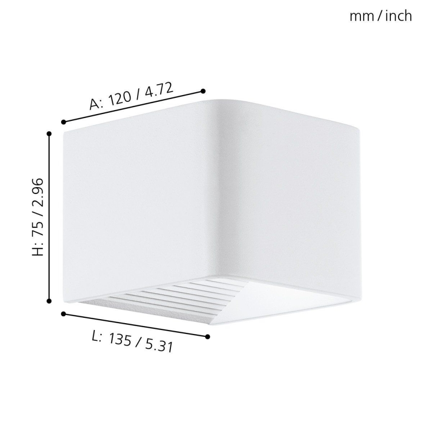 Eglo 65043 - LED Väli seinavalgusti DONINNI PRO LED/5W/230V IP44 valge