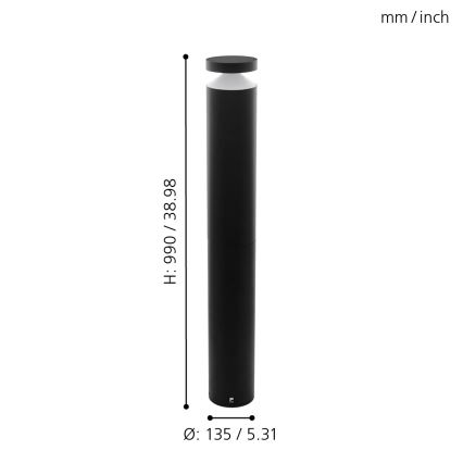Eglo 65058 - LED Välivalgusti MELZO PRO LED/11W/230V 3000K IP65 must