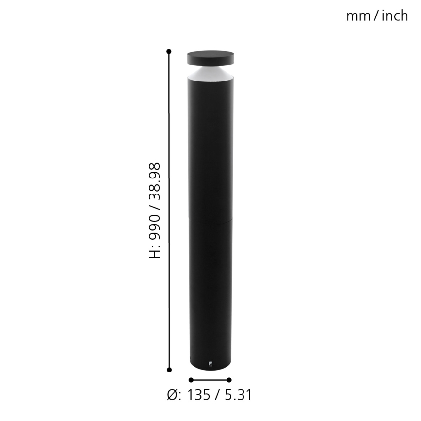 Eglo 65058 - LED Välivalgusti MELZO PRO LED/11W/230V 3000K IP65 must