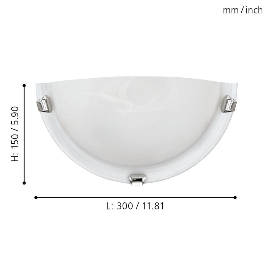 Eglo - Seinavalgusti 1xE27/60W/230V alabasterklaas