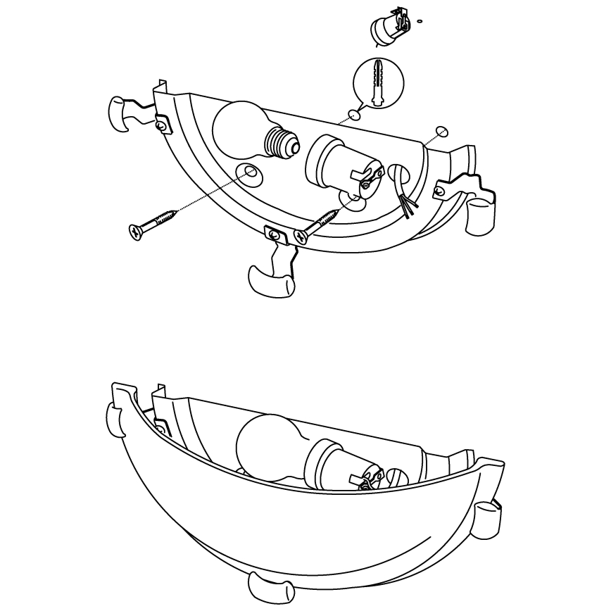 Eglo - Seinavalgusti 1xE27/60W/230V alabasterklaas
