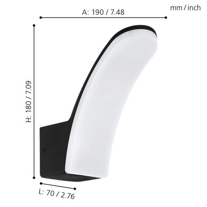 Eglo 74021 - LED Väli seinavalgusti LACONELLA LED/11,5W/230V 4000K IP44
