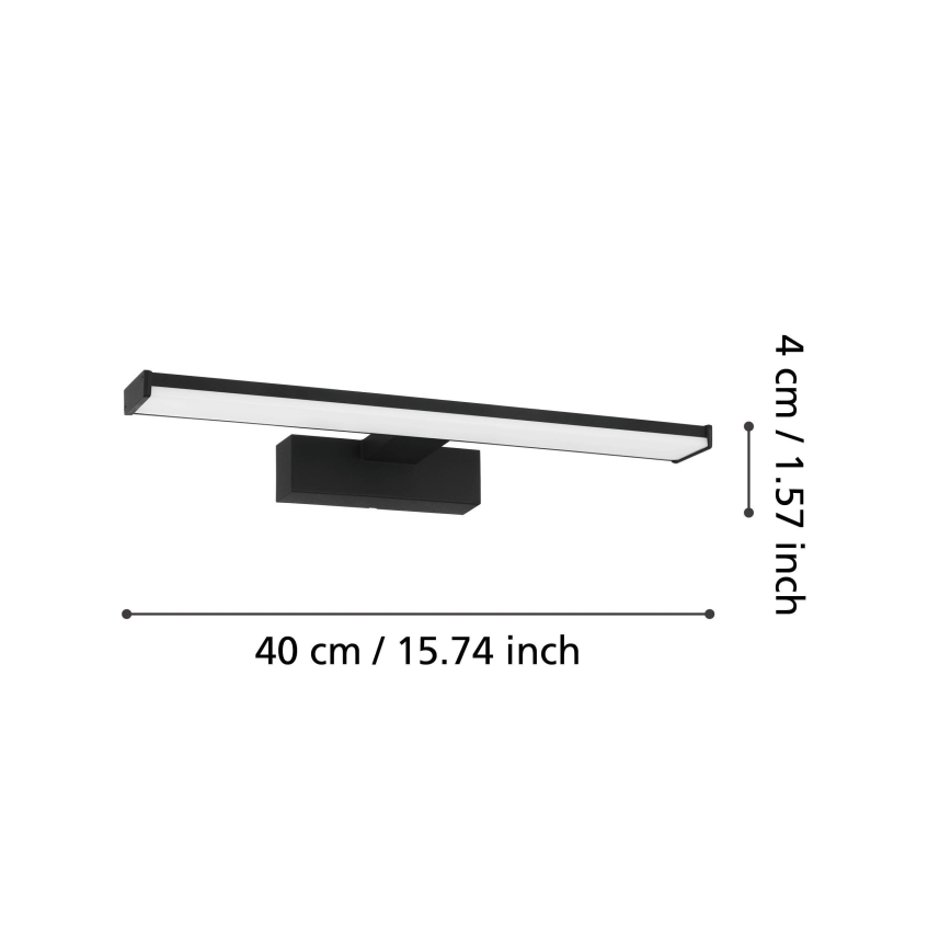 Eglo 74061 - LED Peeglivalgustus vannituppa GALENZANA LED/7,4W/230V 4000K 40 cm IP44 must