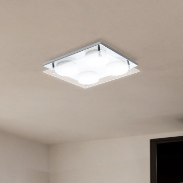 Eglo 75329 - LED-laelamp ABIOLA 4xLED/6W/230V läikiv kroom