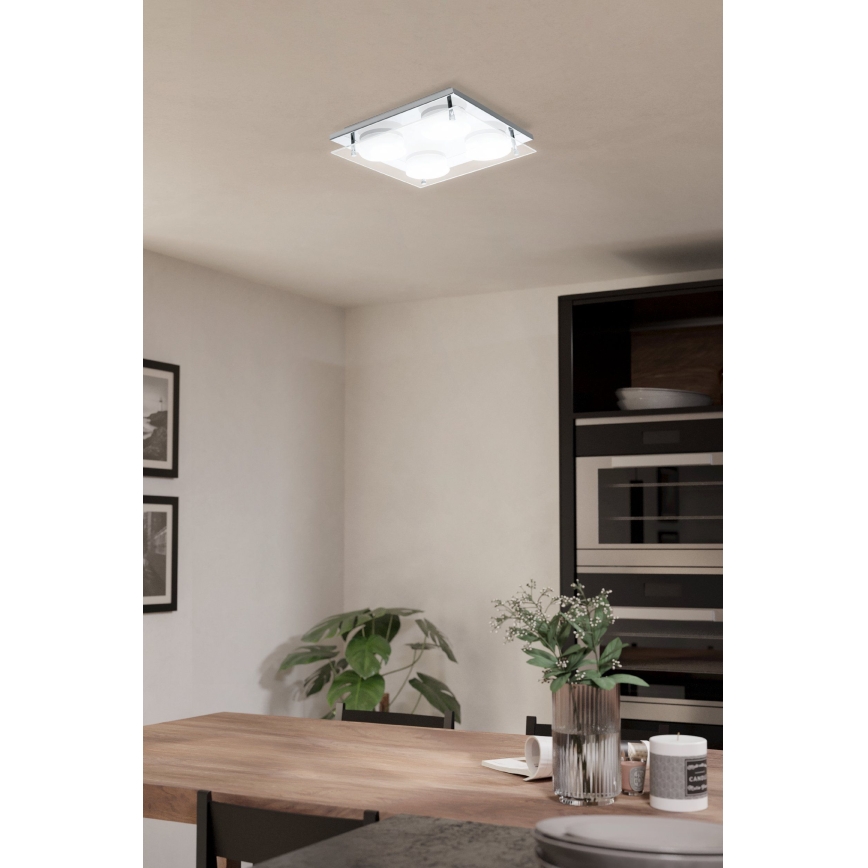 Eglo 75329 - LED-laelamp ABIOLA 4xLED/6W/230V läikiv kroom