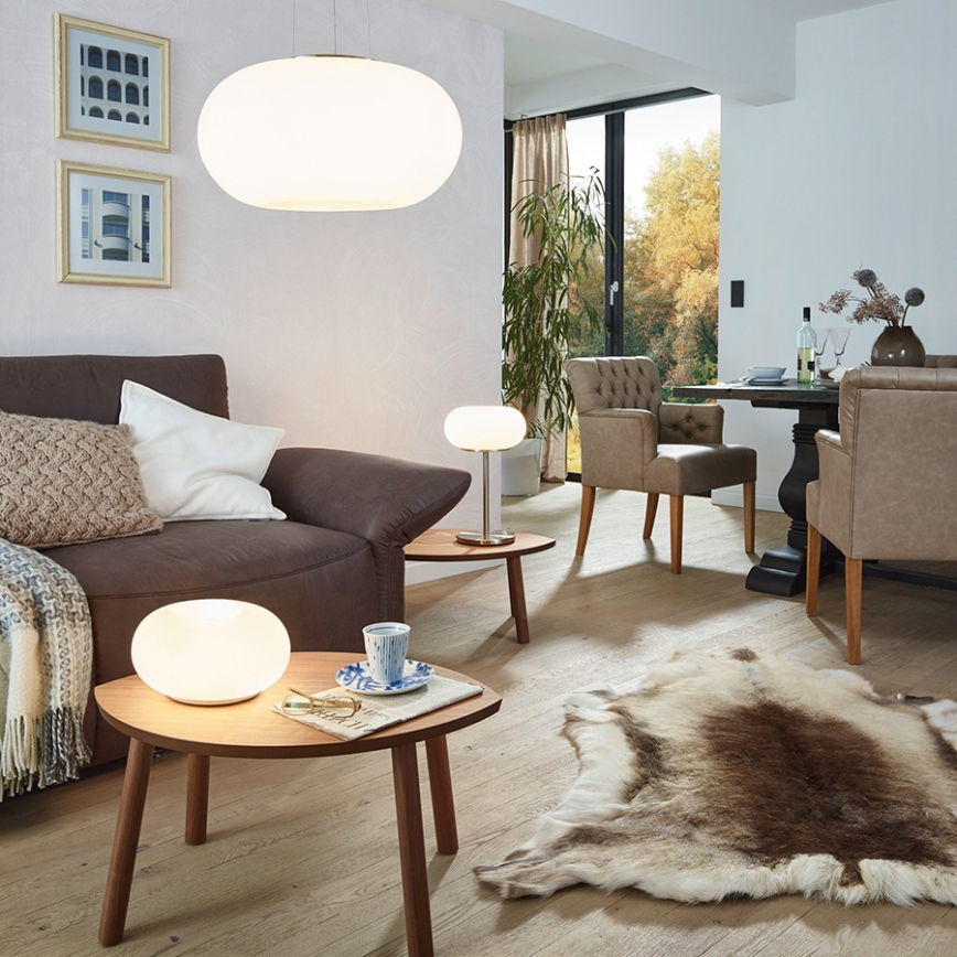 Eglo 75355 - LED RGB Hämardatav laualamp OPTICA-C 2xE27/7,5W/230V d. 28 cm + kaugjuhtimispult