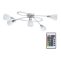 Eglo 75356 - kinnitatav RGB LED-lühter DAKAR-C 5xE14/4W + juhtpult
