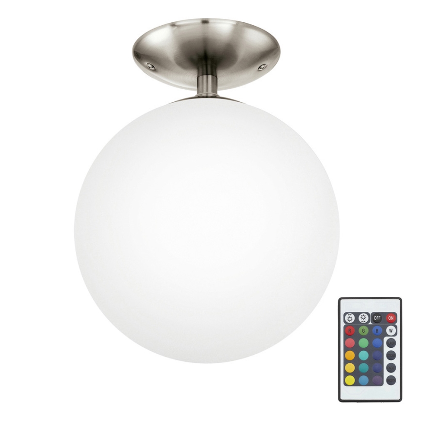 Eglo 75358 - RGBW Hämardatav laevalgusti RONDO-C 1xE27/7,5W/23V d. 25 cm + kaugjuhtimispult