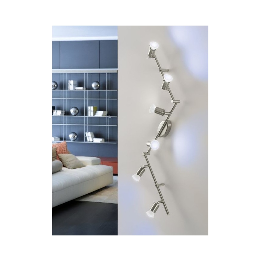 Eglo 75387 - LED RGB Hämardatav kohtvalgusti BUZZ-C 6xGU10/4W/230V + pult