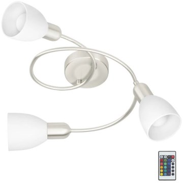 Eglo 75388 - LED RGBW Hämardatav pinnale kinnitatav lühter GRIMSEY-C 3xE14/4W/230V + pult