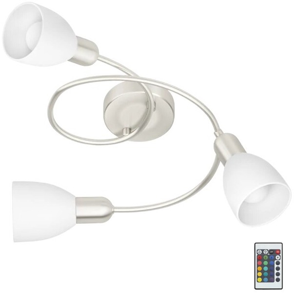 Eglo 75388 - LED RGBW Hämardatav pinnale kinnitatav lühter GRIMSEY-C 3xE14/4W/230V + pult