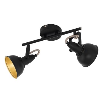 Eglo 75512 - suunavalgusti THORNTON 2xE14/28W/230V must/kuldne