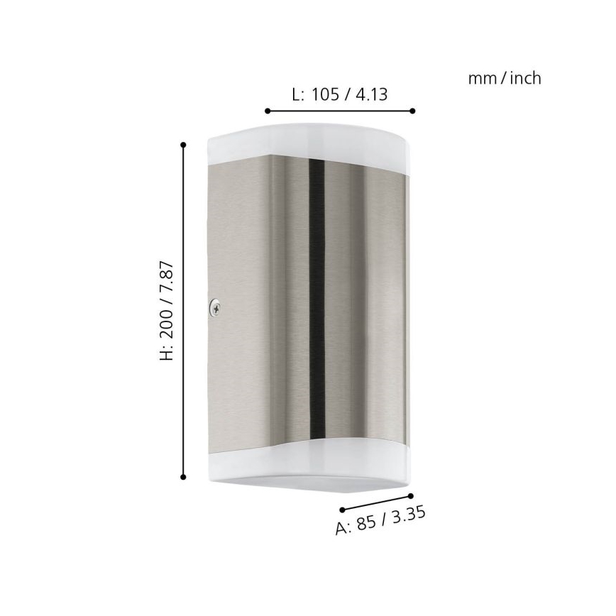 Eglo - LED Väli seinavalgusti 2xGU10/4,6W/230V IP44