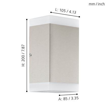 Eglo - LED Väli seinavalgusti 2xGU10/4,6W/230V IP44