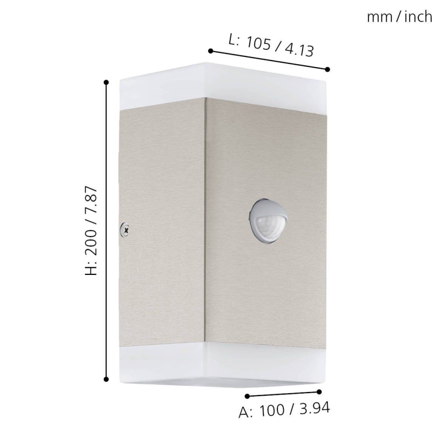 Eglo - LED Väli seinavalgusti anduriga 2xGU10/4,6W/230V IP44