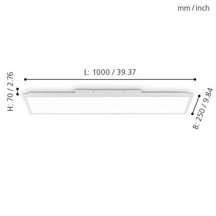 Eglo - LED Hämardatav laepaneel LED/25W/230V 2700-5000K + pult