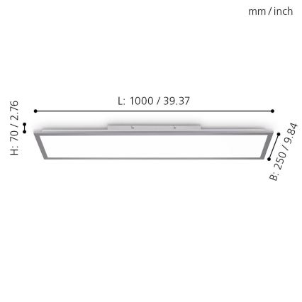 Eglo - LED Hämardatav paneel LED/25W/230V 2700-5000K + kaugjuhtimispult