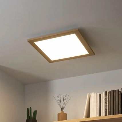 Eglo 75643 - LED laelamp CALEMAR LED/19W/230V 4000K 43,7 x 43,7 cm tammepuu
