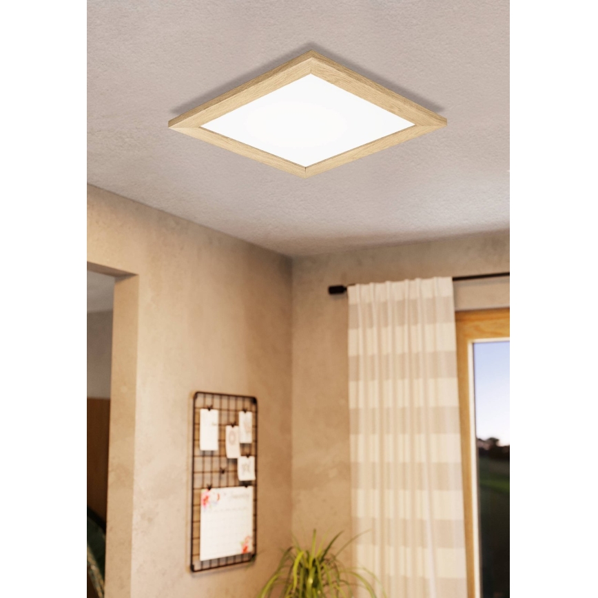 Eglo 75643 - LED Laevalgusti CALEMAR LED/19W/230V 4000K 43,7x 43,7 cm pruun