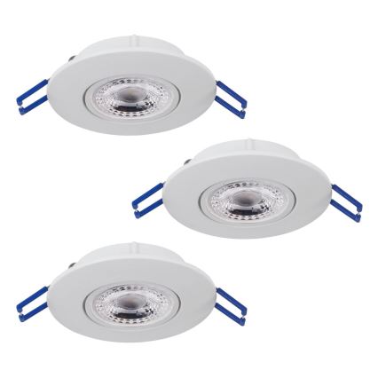 Eglo 75763 - KOMPLEKT 3x LED Süvistatav valgusti ZUJAR LED/3,4W/230V valge