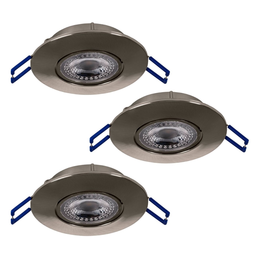 Eglo 75765 - KOMPLEKT 3x LED Süvistatav valgusti ZUJAR LED/3,4W/230V matt kroom