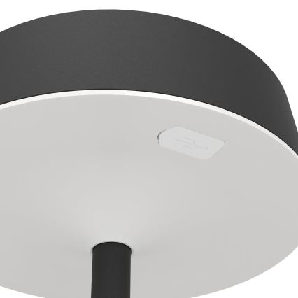 Eglo - hämardatav LED päikesepaneeliga laetav puutetundlik lauavalgusti LED/3W/5V 3000-6000K 1800 mAh IP44 must