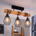 Eglo 780168 - Pinnapealne lühter TABODI 3xE27/40W/230V männipuit/must
