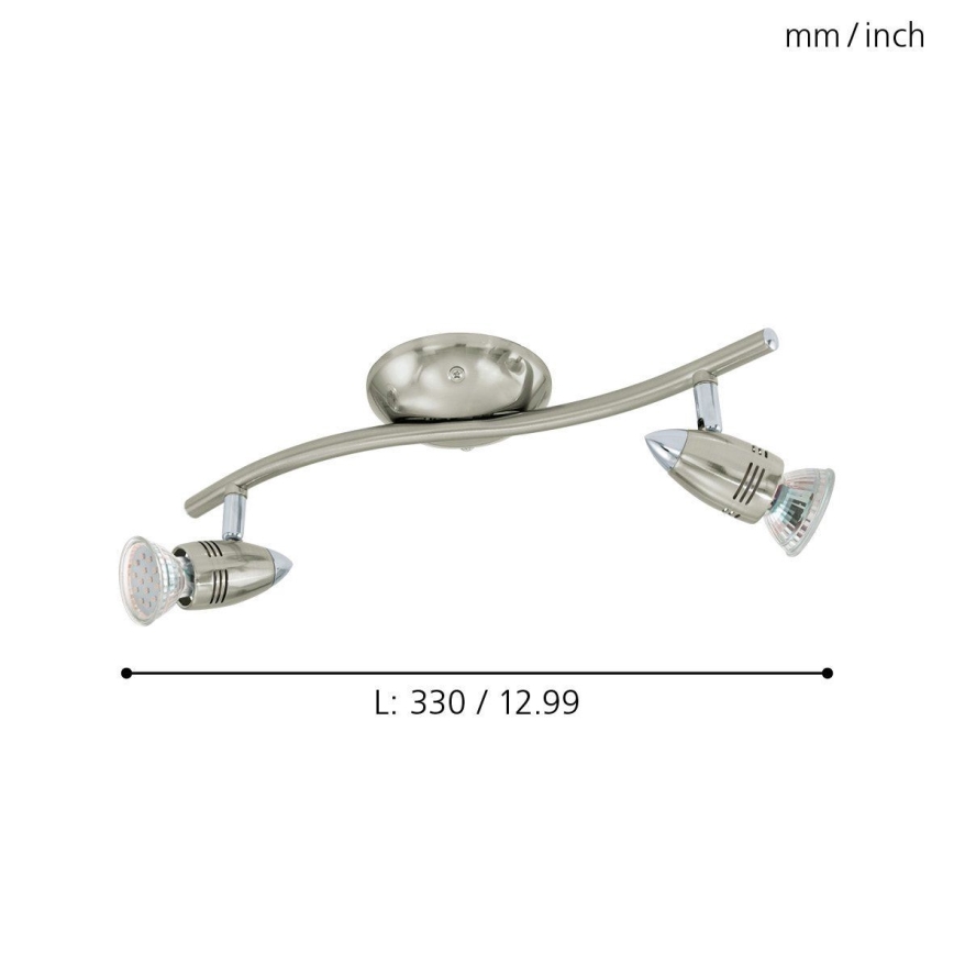 Eglo 78023 - LED Kohtvalgusti MAGNUM 2xGU10/3W/230V 3000K matt kroom