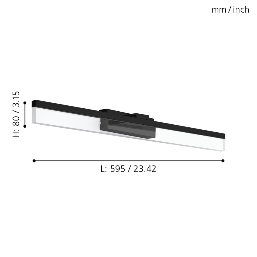 Eglo 780432 - LED Peeglivalgustus vannituppa YANGUAS LED/11W/230V 3000K 59,5 cm IP44