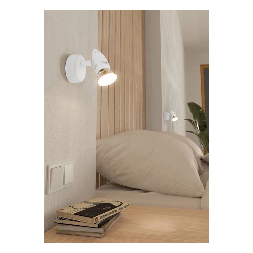 Eglo 780447 - LED Kohtvalgusti seinale SABADELL 1xGU10/2,8W/230V 3000K valge