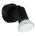 Eglo 780457 - LED Kohtvalgusti seinale ESCALERA 1xGU10/2,8W/230V 3000K must