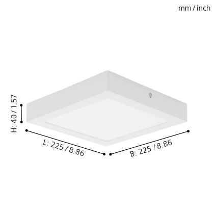 Eglo 78202 - LED Laevalgusti FUEVA LED/16,5W/230V