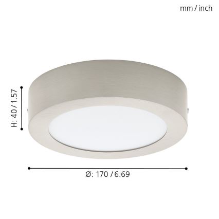 Eglo 78213 - LED laelamp FUEVA LED/10,9W/230V läbimõõt 17 cm