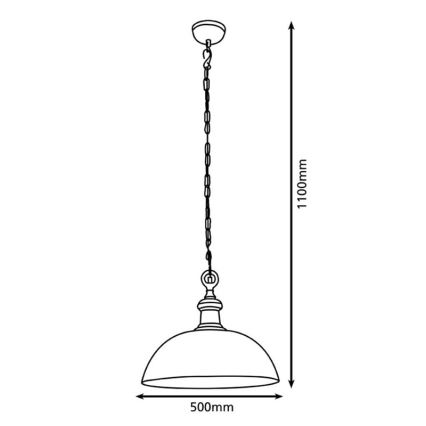 Eglo 78301 - Lühter EASINGTON 1xE27/60W/230V Ø 500 mm