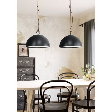 Eglo 78444 - Lühter HODSOLL 2xE27/40W/230V must/pruun