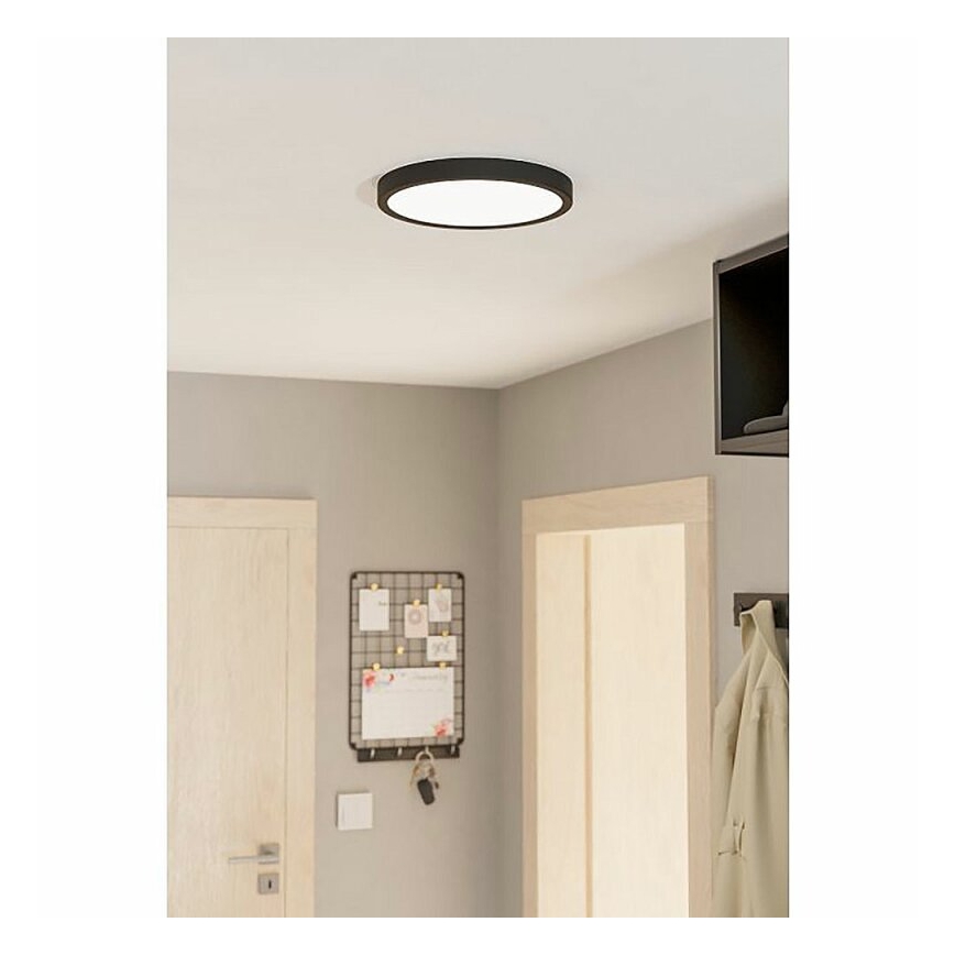 Eglo 78677 - LED laelamp FUEVA LED/20,5W/230V, läbimõõt 28,5 cm, must