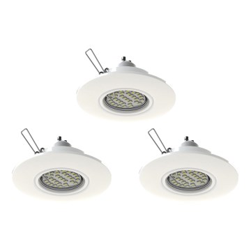 Eglo 78704 - KOMPLEKT 3x LED Süvistatav valgusti PENETO 1xGU10/3,3W/230V valge