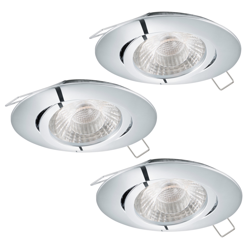 Eglo 78708 - KOMPLEKT 3x LED Süvistatav valgusti TEDO 1xGU10/5W/230V