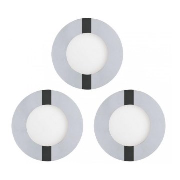 Eglo 78733 - KOMPLEKT 3x LED Süvistatav valgusti vannituppa FUEVA 1xLED/2,7W/230V IP44